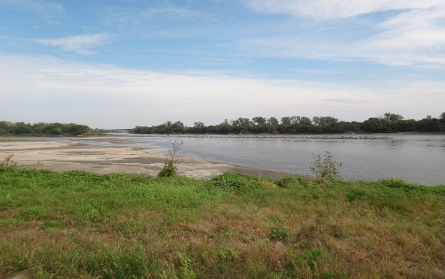 View of sandbars and a river View of sandbars and a river