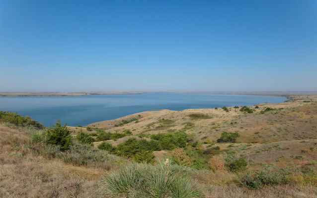 Missouri River looking from a bluff Missouri River looking from a bluff