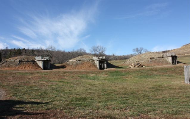 Mandan earth lodges Mandan earth lodges