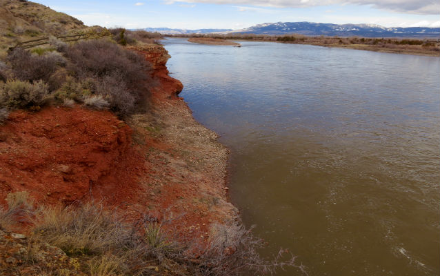 Red soil near river Red soil near river