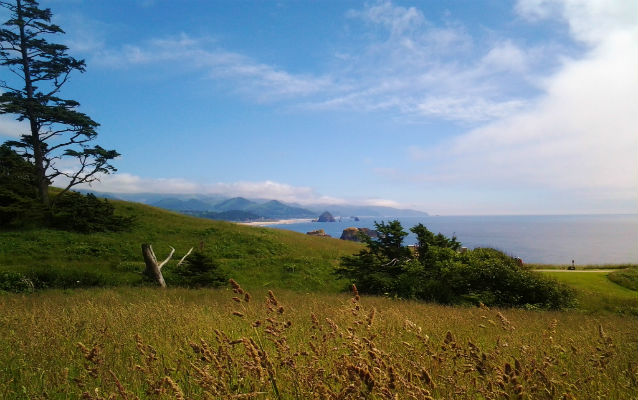 View from on top of plateau overlooking beach View from on top of plateau overlooking beach