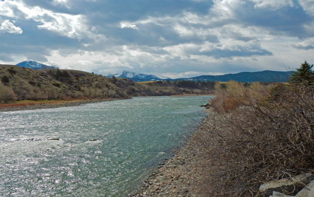River with two banks visible River with two banks visible