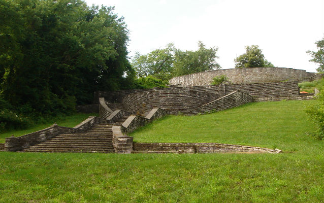 Stone steps on green hillside Stone steps on green hillside
