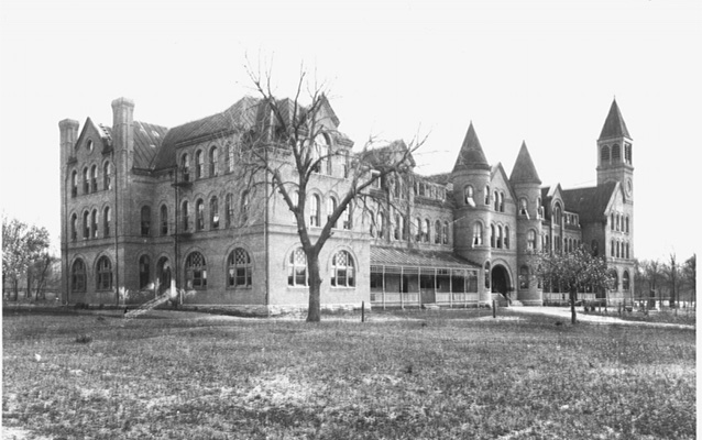 Exterior of the Cherokee Female Seminary building.