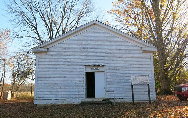 West façade of Beech Church, facing east