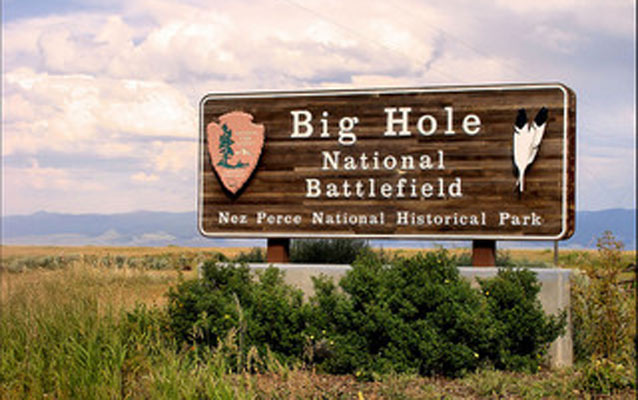 entrance sign at Big Hole National Battlefield