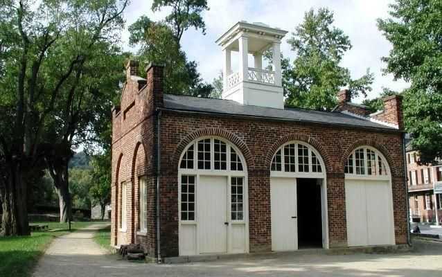 Photo of the Harpers Ferry armory engine house, later known as
