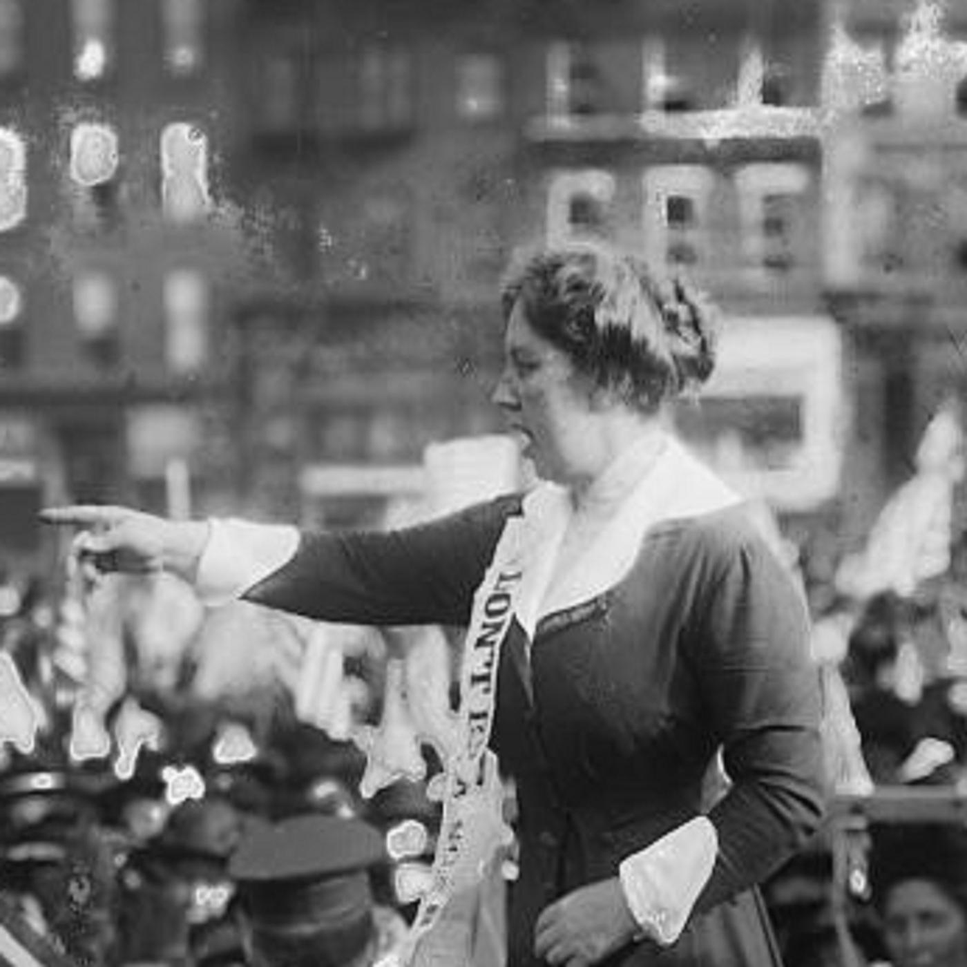 Labor leader and suffragist Margaret Hinchey speaks at a rally