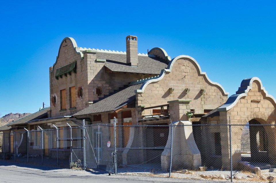 Old building with car in front