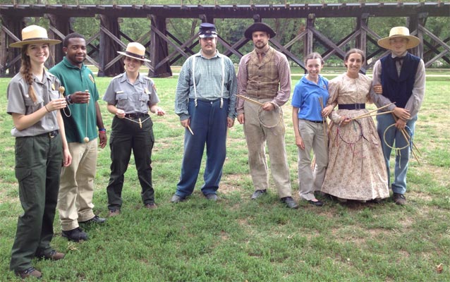 Youth employees and volunteers at Harpers Ferry.