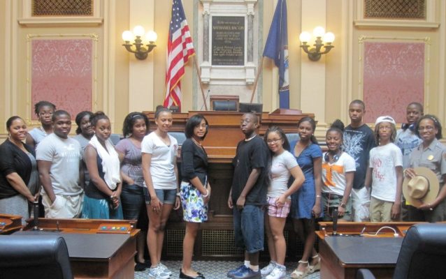 MLW Leadership Institute students at Va Capitol