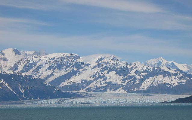 Hubbard Glacier in Wrangell-St. Elias National Park.
