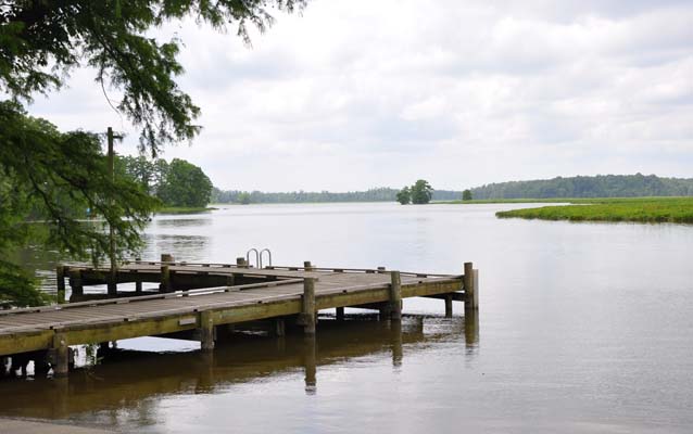 Chickahominy River pier on the John Smith Trail