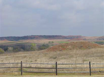Mixed-grass prairie at Washita Battlefield National Historic Site. Mixed-grass prairie at Washita Battlefield National Historic Site.