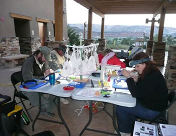 Hummingbird banding at Escalante Visitor Center, Utah Hummingbird banding at Escalante Visitor Center, Utah