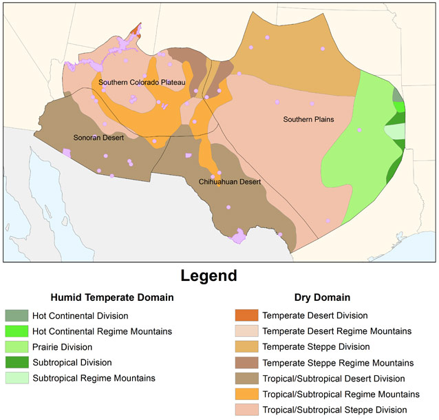 Major ecological regions and NPS Inventory and Monitoring Networks in the Southwest. Major ecological regions and NPS Inventory and Monitoring Networks in the Southwest.