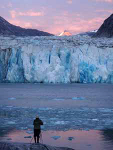 Artist taking picture