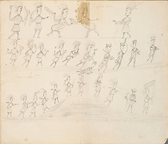 Skeches of Odawa warriors preparing for battle Skeches of Odawa warriors preparing for battle