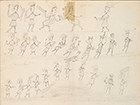 Skeches of Odawa warriors preparing for battle