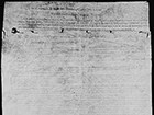 Front page from Treaty of Greenville, text smudged and illegible