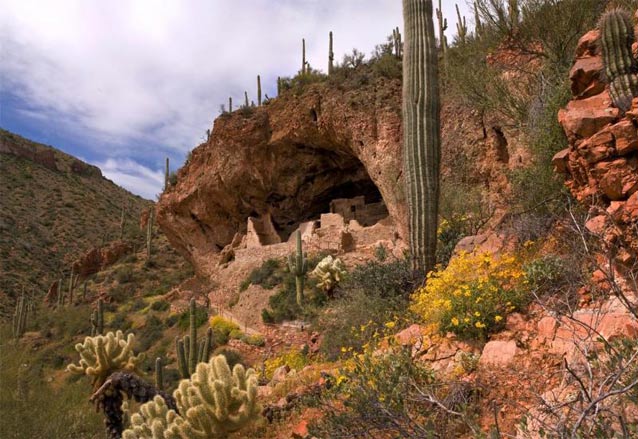The Lower Cliff Dwellings at Tonto National Monument. The Lower Cliff Dwellings at Tonto National Monument.