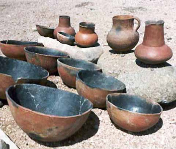 A variety of Roosevelt Red Ware vessel forms