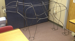 Wireframe structure of a bear Wireframe structure of a bear