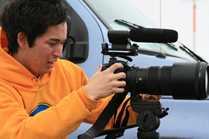 A man shoots video A man shoots video