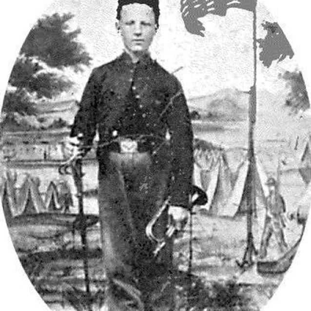 Photo of John Cook, a teenaged Union army bugler and recipient of the Medal of Honor.