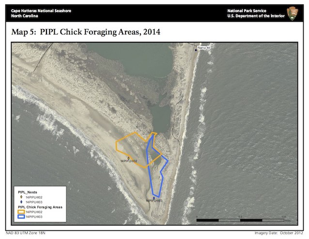 Map 5: PIPL Chick Foraging Areas, 2014