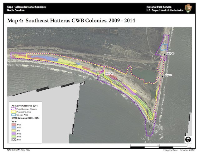 Map 4: Southeast Hatteras CWB Colonies, 2009 - 2014 Map 4: Southeast Hatteras CWB Colonies, 2009 - 2014
