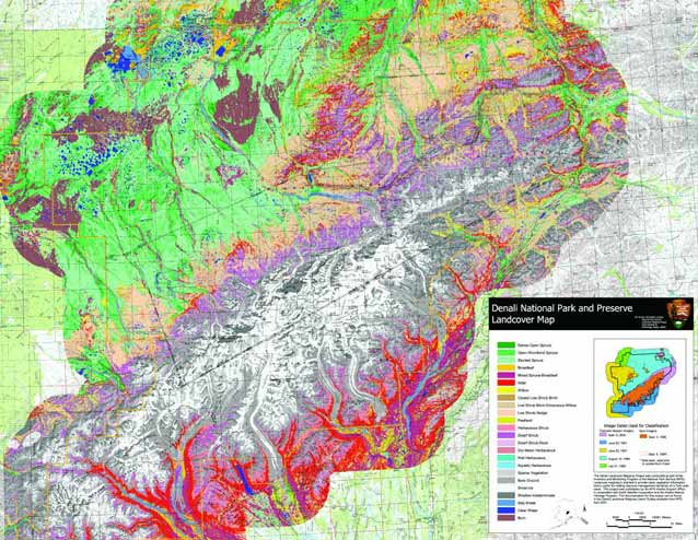 a map with tons of colors indicating vegetation types