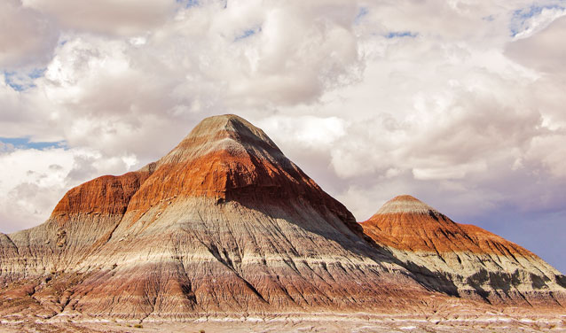 Sandstone rock formations in Petrified Forest National Park
