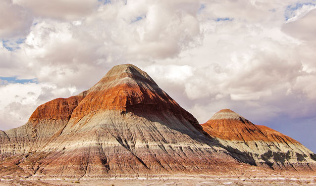Sandstone rock formations in Petrified Forest National Park Sandstone rock formations in Petrified Forest National Park