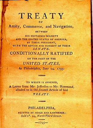 The printed first page of the Jay Treaty. The printed first page of the Jay Treaty.