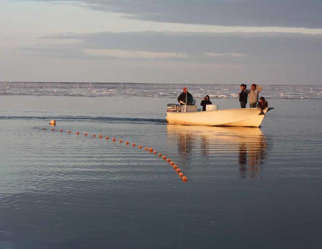 people in a small boat