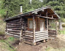 a log cabin