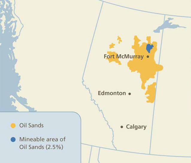 map of western canada with area in alberta colored to indicate oil sands map of western canada with area in alberta colored to indicate oil sands
