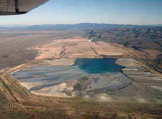 aerial view of a pond