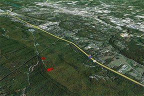 Aerial map with treatment area marked.