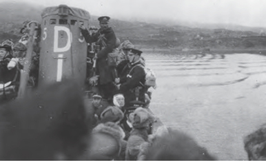 Japanese soldiers stand on submarine. Japanese soldiers stand on submarine.