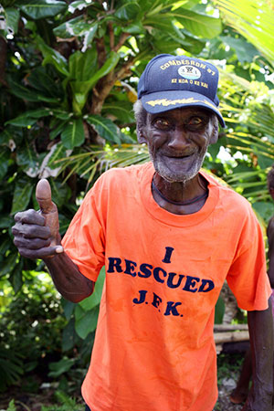 Eroni Kumana, one of two Solomon Islanders who saved the life of John F. Kennedy during World War II Eroni Kumana, one of two Solomon Islanders who saved the life of John F. Kennedy during World War II