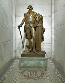 Bronze statue of George Washington