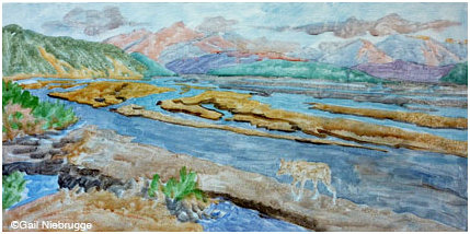 Landscape painting in progress Landscape painting in progress