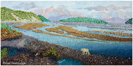 Landscape painting in progress Landscape painting in progress