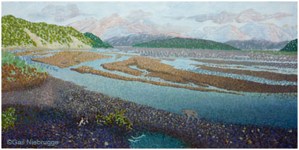 Landscape painting in progress Landscape painting in progress