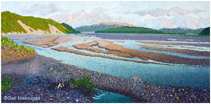 Landscape painting in progress Landscape painting in progress