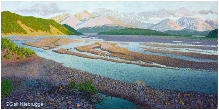 Landscape painting in progress Landscape painting in progress