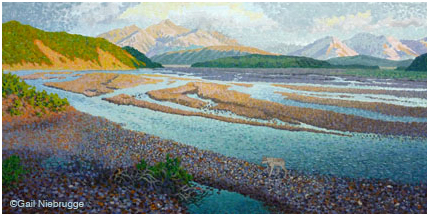 Landscape painting in progress Landscape painting in progress