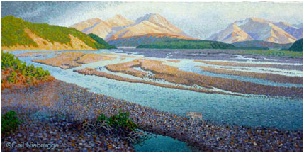 Landscape painting in progress Landscape painting in progress